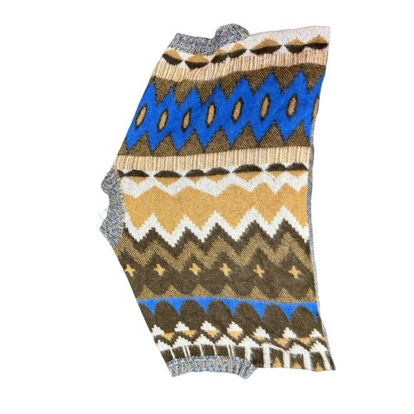 NWT Free People Wool Alpaca Blend Knit Poncho Sweater Medium Boho Cozy Fall - Picture 6 of 10